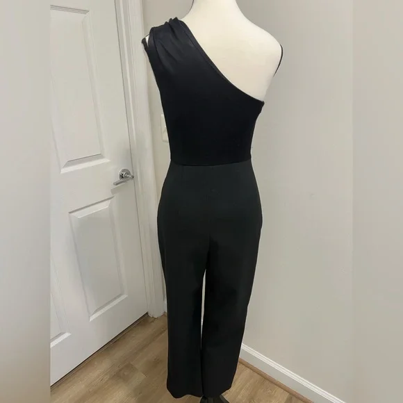 Ted Baker One Shoulder Black Jumpsuit Size 1 New With Tags $375 Retail
